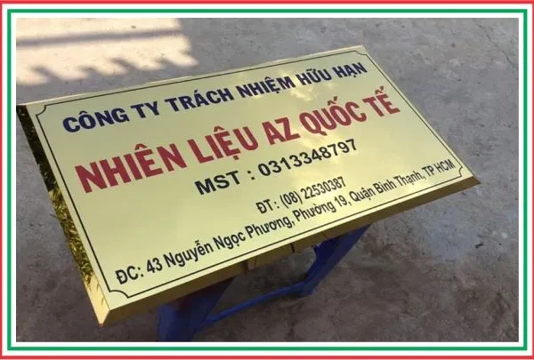 Các loại biển công ty alu phổ biến tại Quảng Cáo 24H