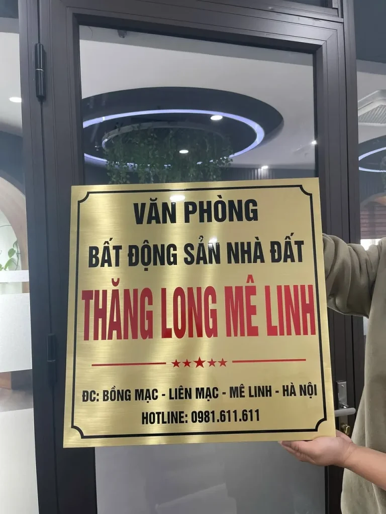 Biển hộ kinh doanh mica và alu 20x30cm