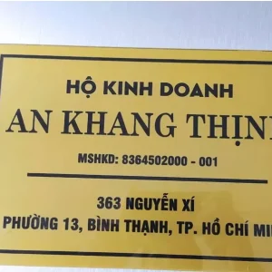Alternative view of Biển hộ kinh doanh mica và alu 20x30cm