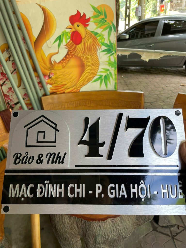 Biển số nhà inox 20x30cm