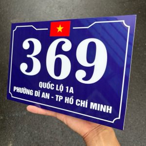 Biển số nhà mica 20x30cm